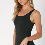 The Basic Crewneck Seamless Tank in Black