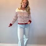 The Camden Striped Cable Knit Cardigan