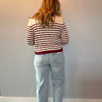 The Camden Striped Cable Knit Cardigan