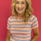 The “Candy Stripe” Knit Tee - Shabby 2 Chic Boutiques