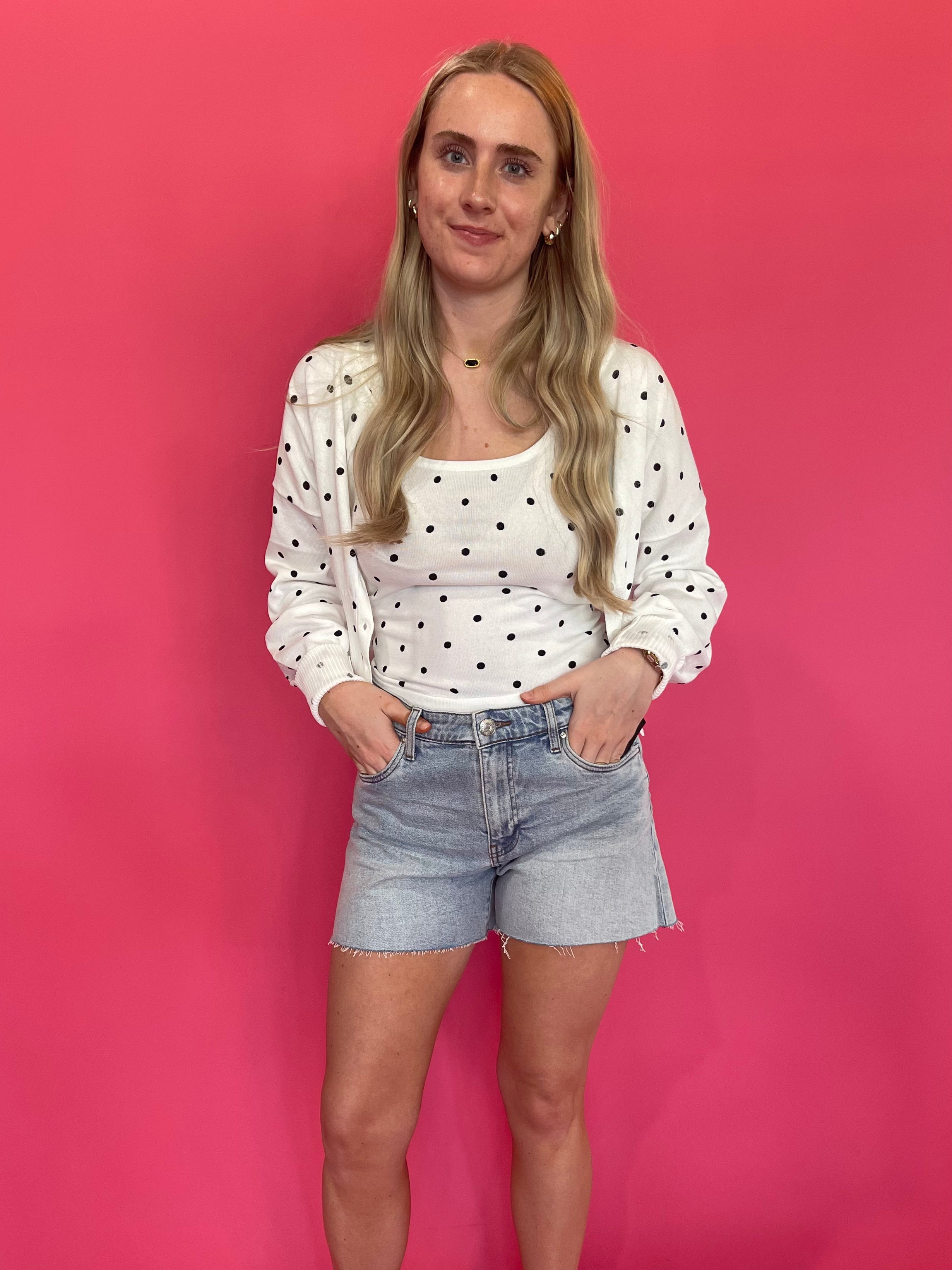 The “Chic Without Trying” Polka Dot Cardigan - Shabby 2 Chic Boutiques