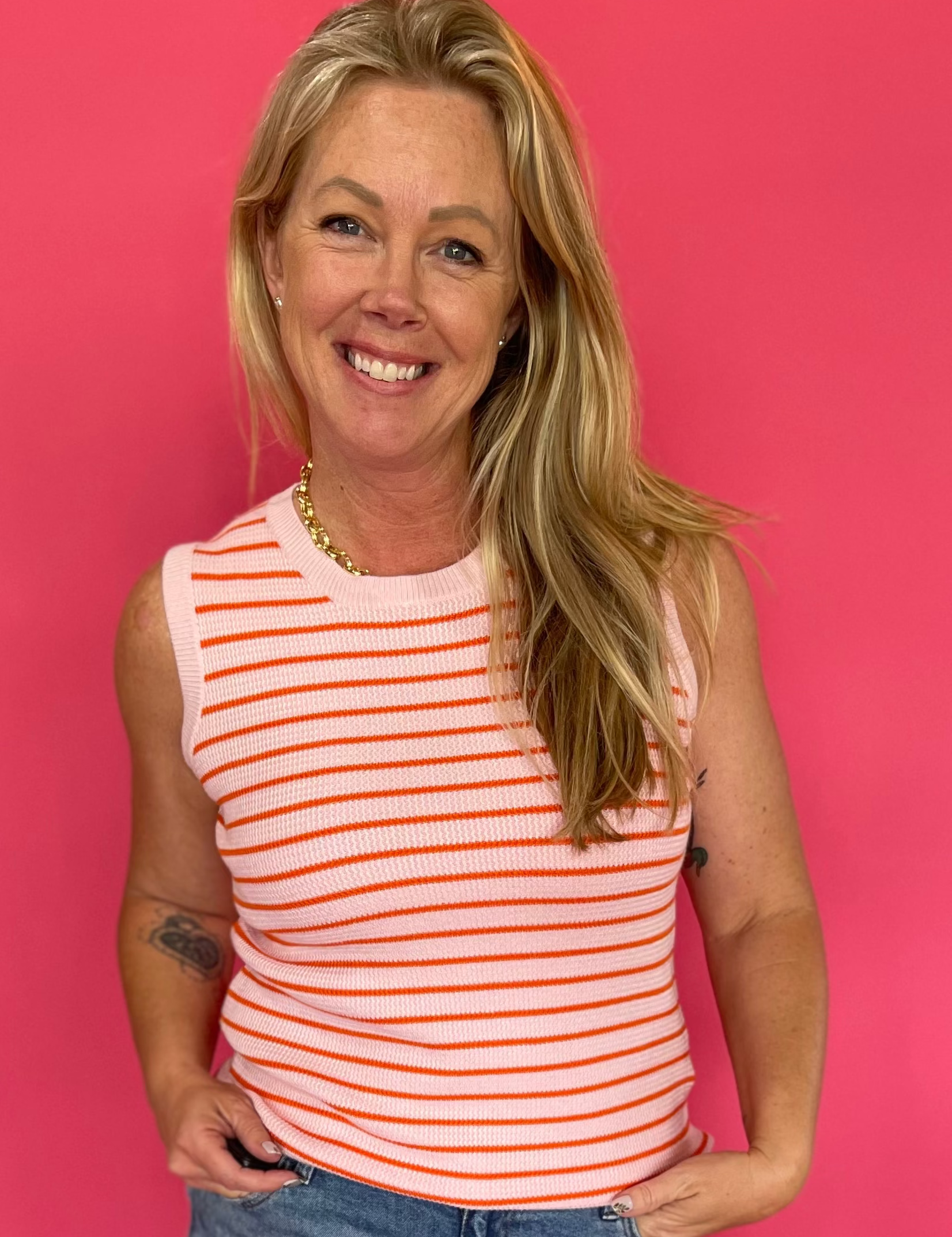 The Citrus Stripe Knit Tank - Shabby 2 Chic Boutiques