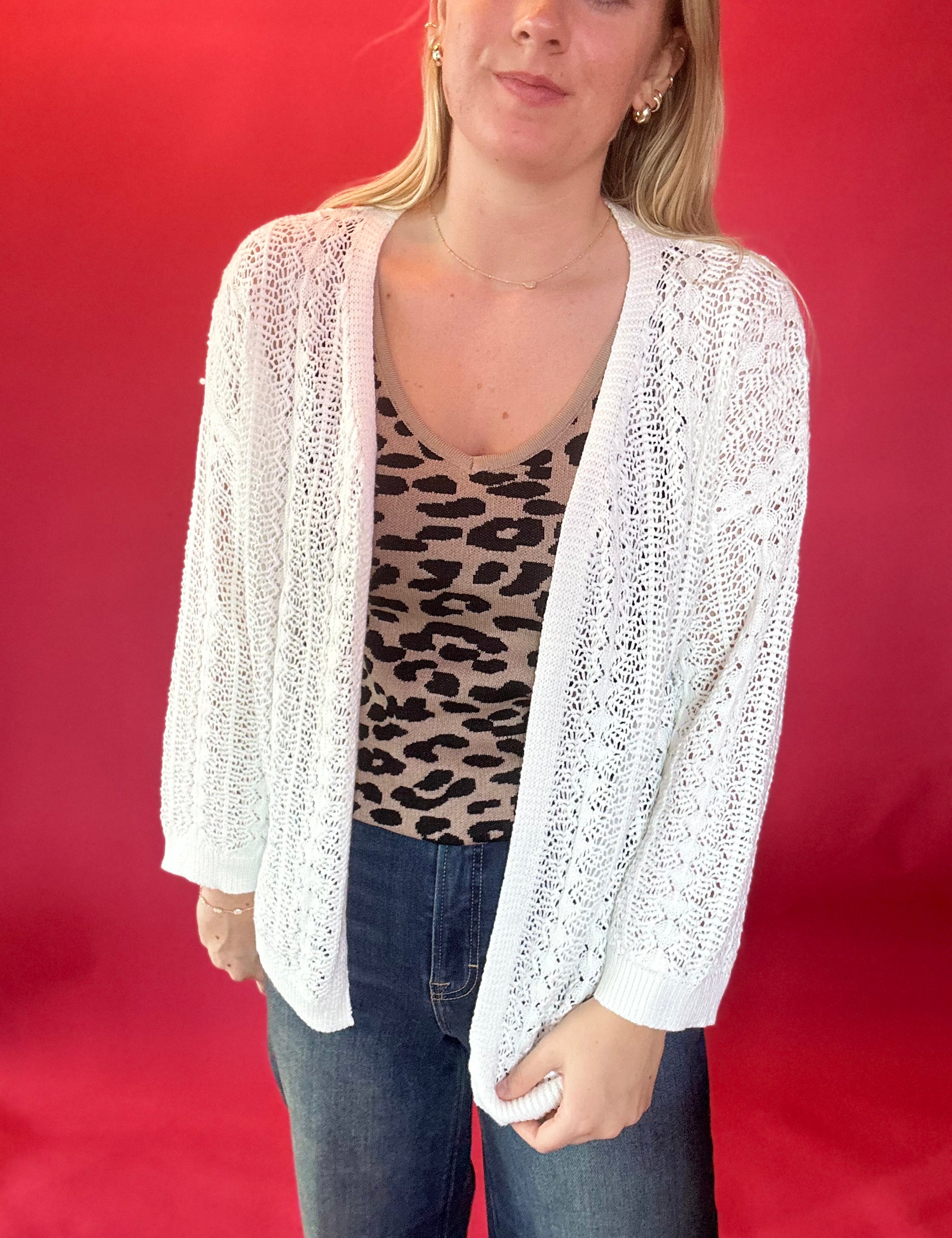 The Classic Charm Hollow Knit Cardigan