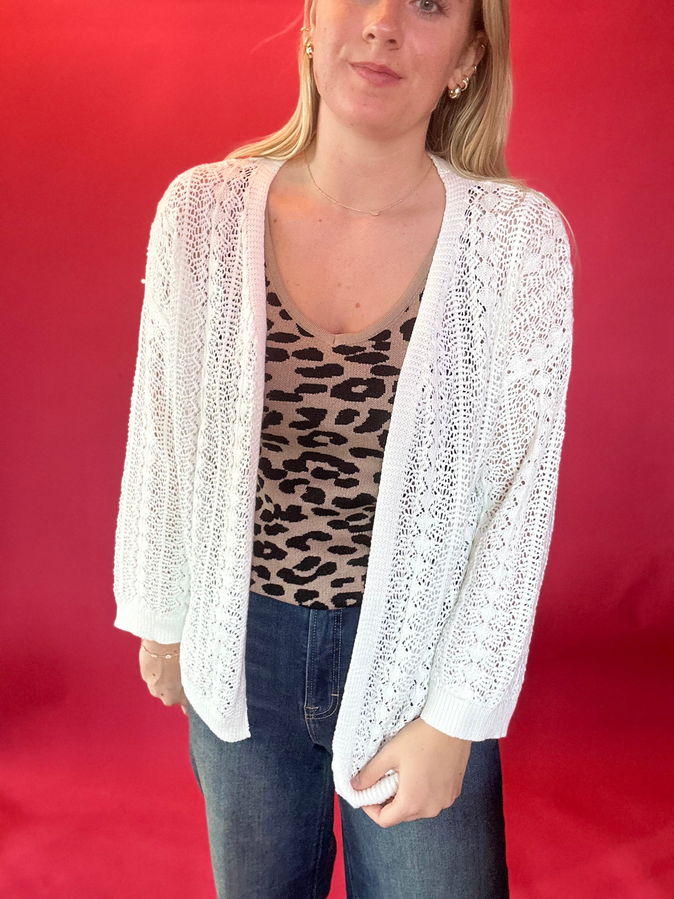 The Classic Charm Hollow Knit Cardigan