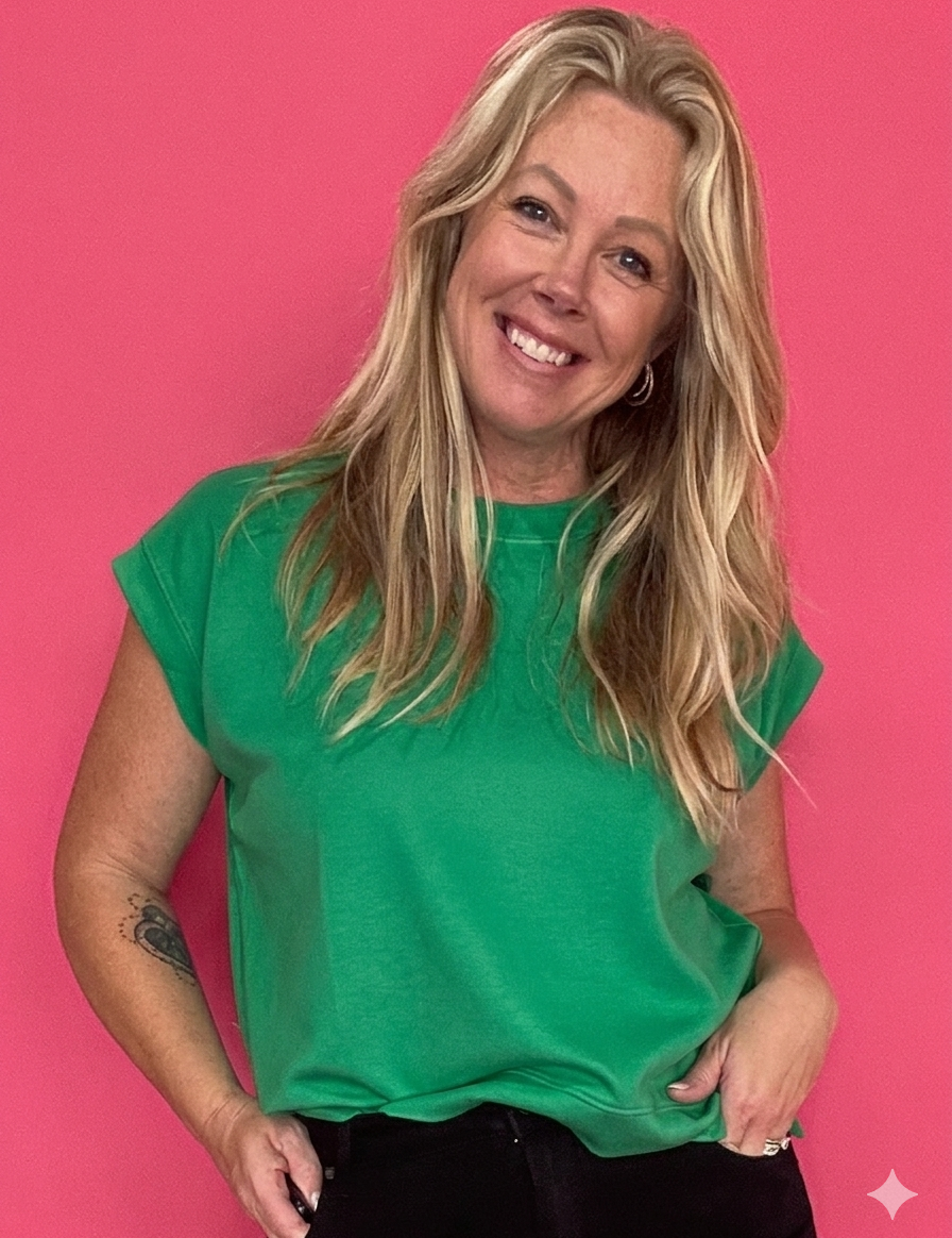 The “Cloud Nine” Scuba Top in Green