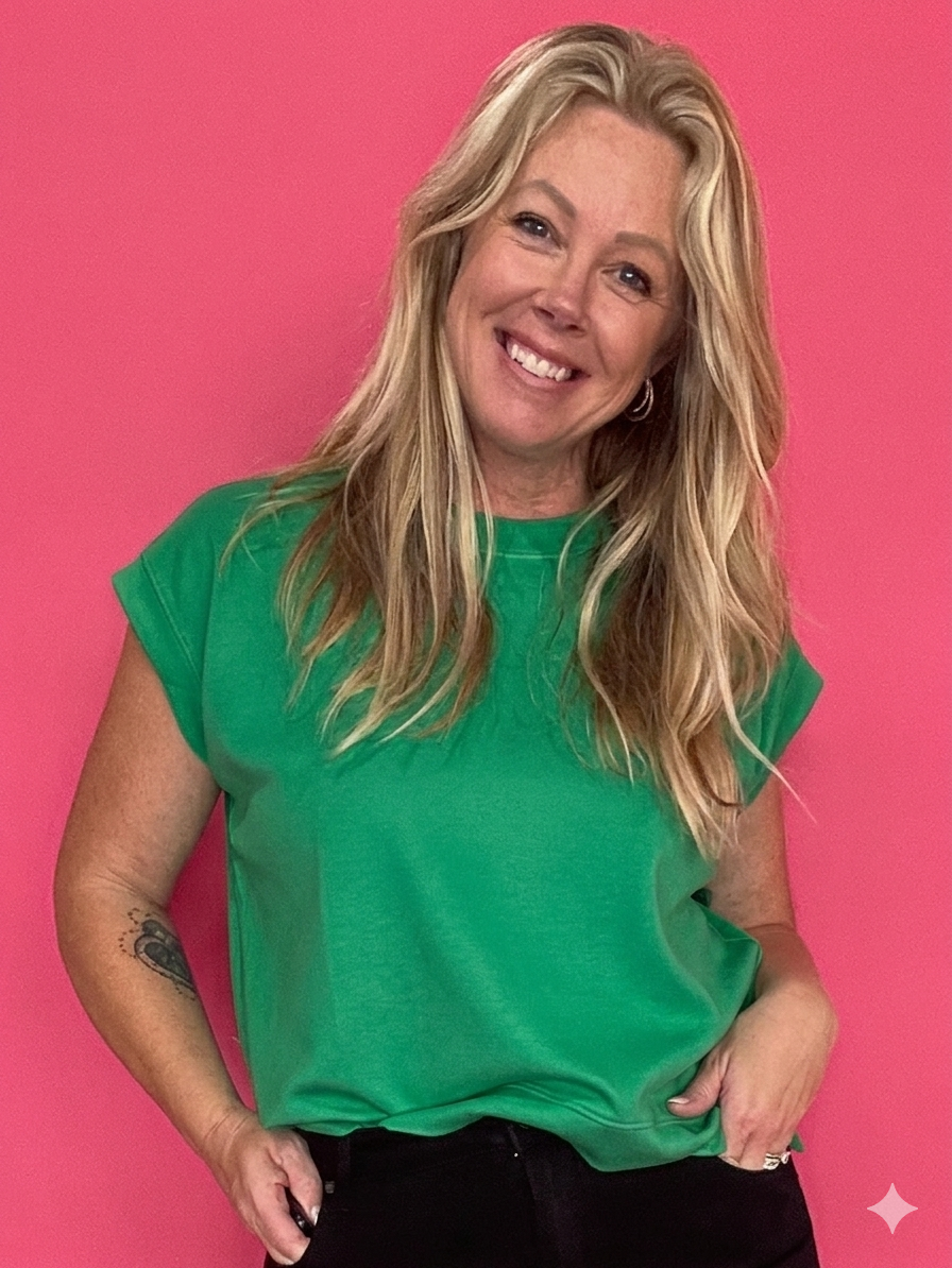 The “Cloud Nine” Scuba Top in Green