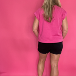 The “Cloud Nine” Scuba Top in Hot Pink