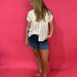 The Coastal Cool Stripe Top - Shabby 2 Chic Boutiques
