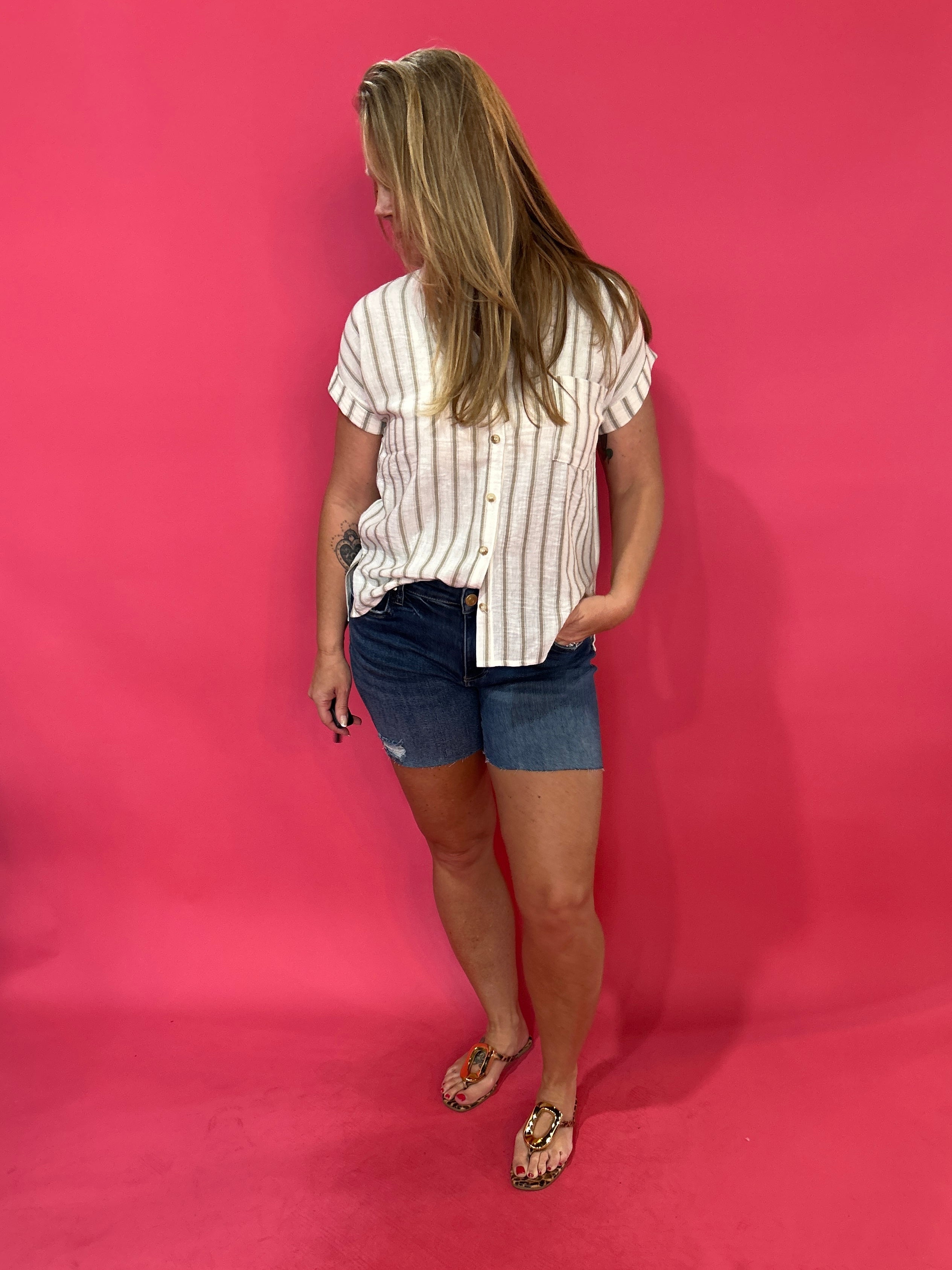 The Coastal Cool Stripe Top - Shabby 2 Chic Boutiques