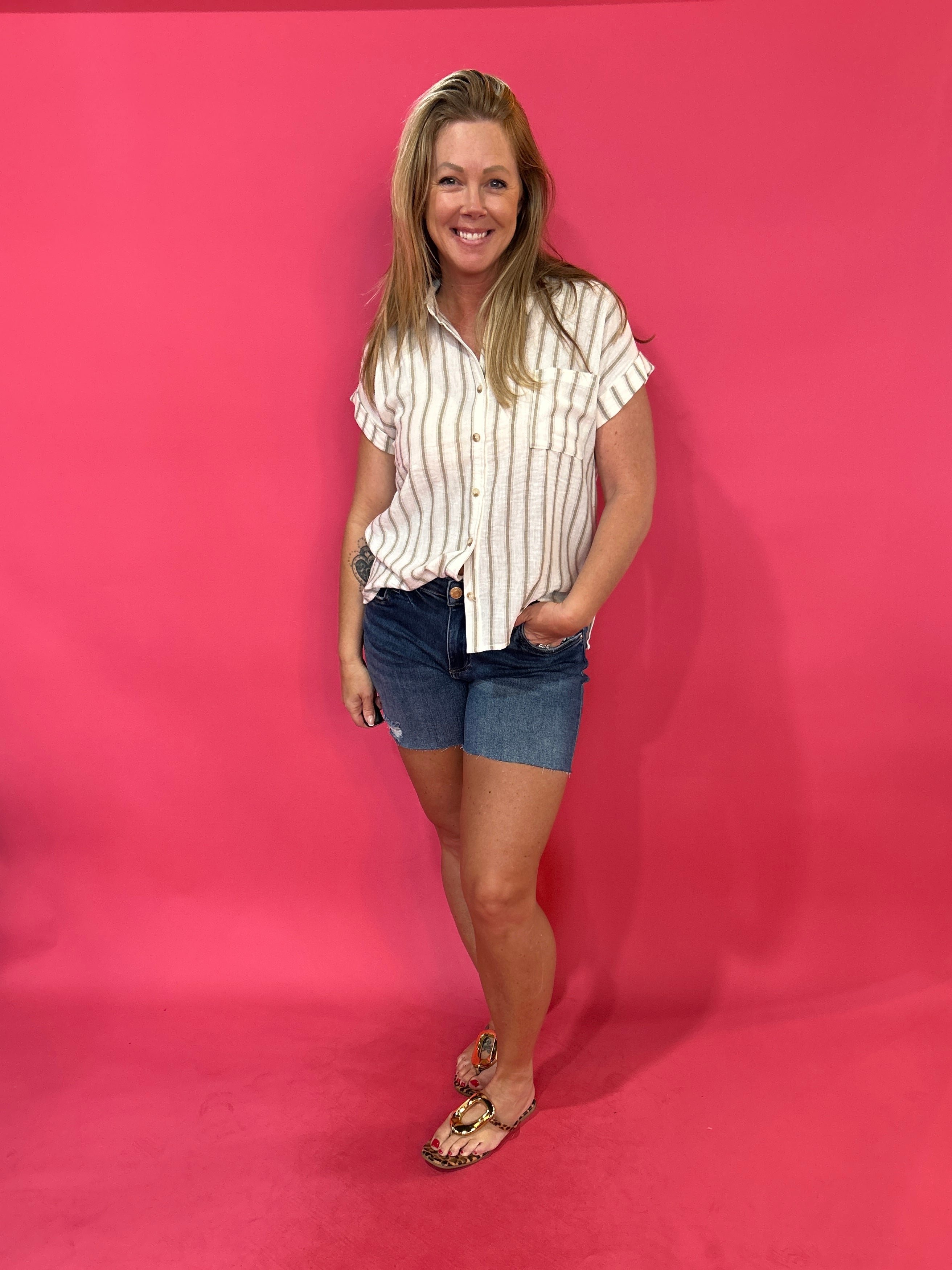 The Coastal Cool Stripe Top - Shabby 2 Chic Boutiques
