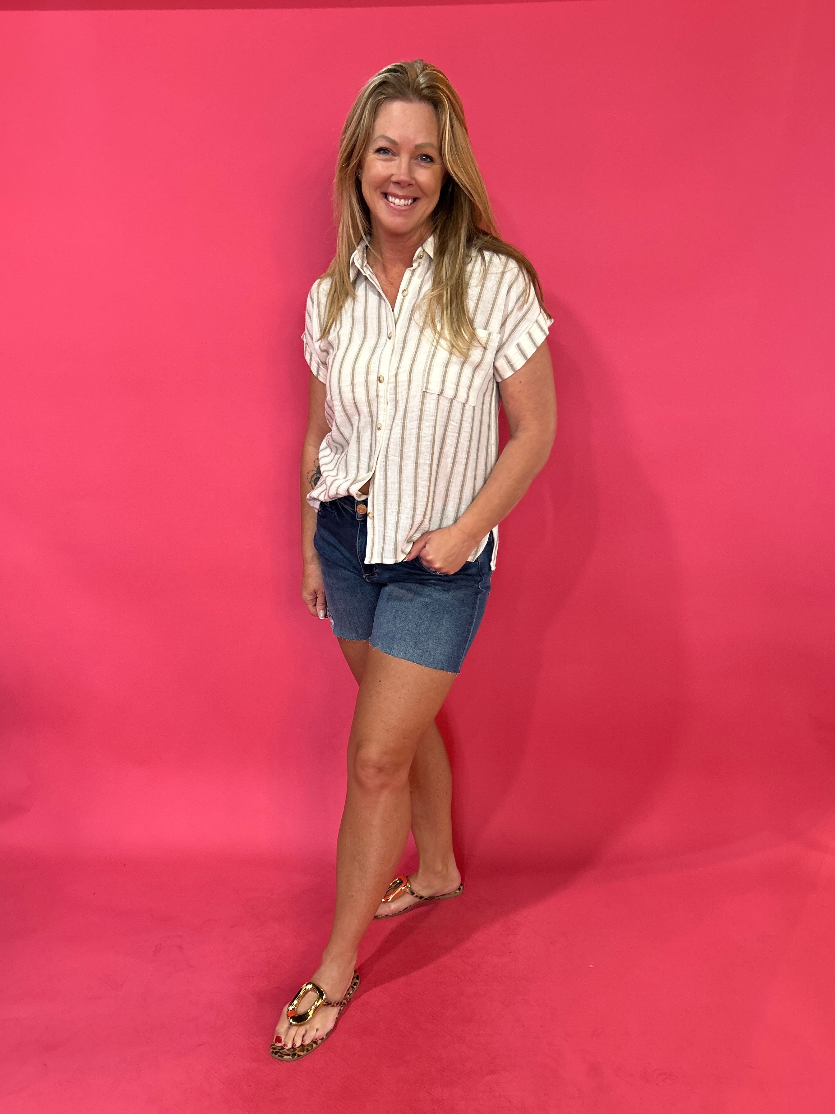 The Coastal Cool Stripe Top - Shabby 2 Chic Boutiques