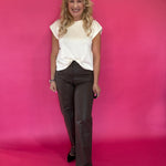 The Confidence Cap-Sleeve Top in Ecru