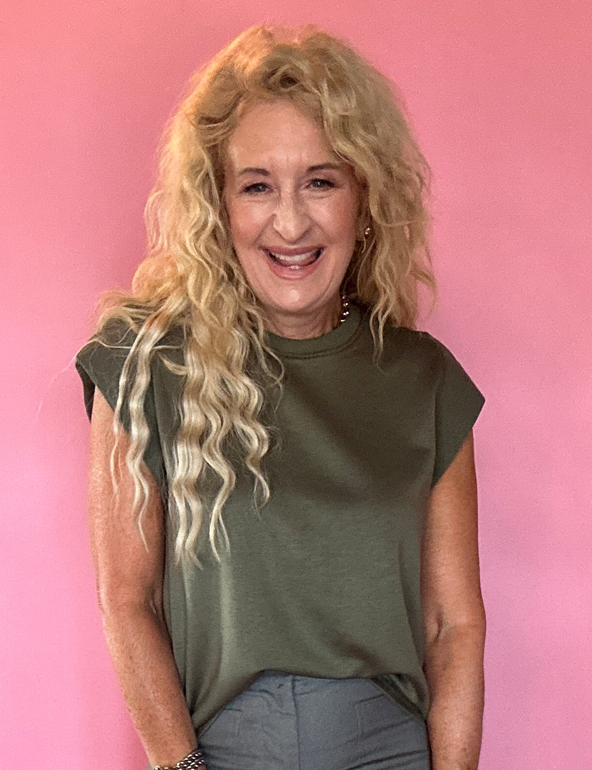 The Confidence Sleeveless Top in Olive