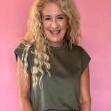 The Confidence Sleeveless Top in Olive