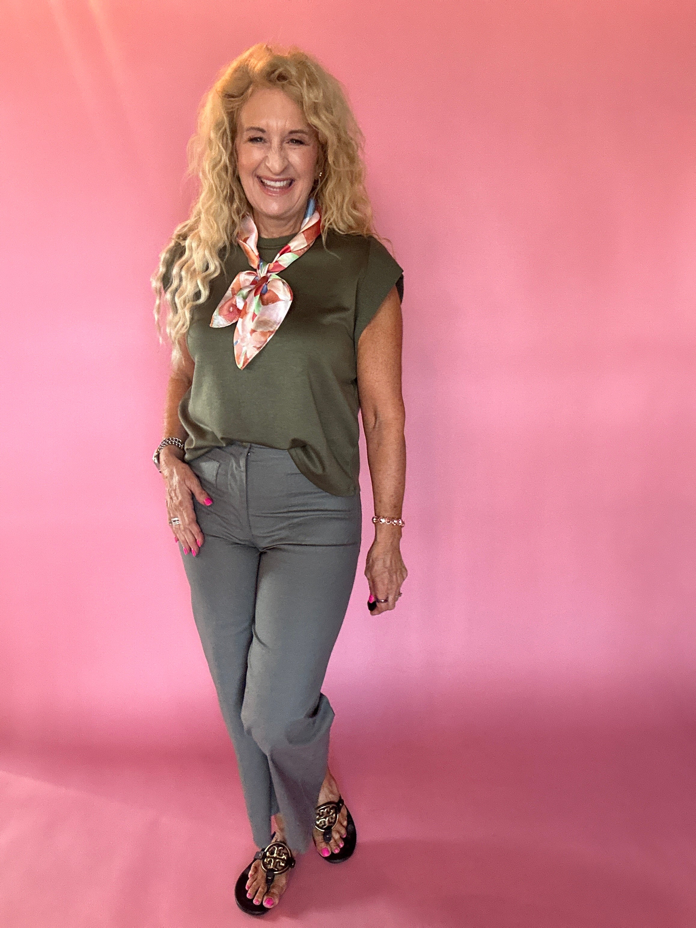 The Confidence Sleeveless Top in Olive