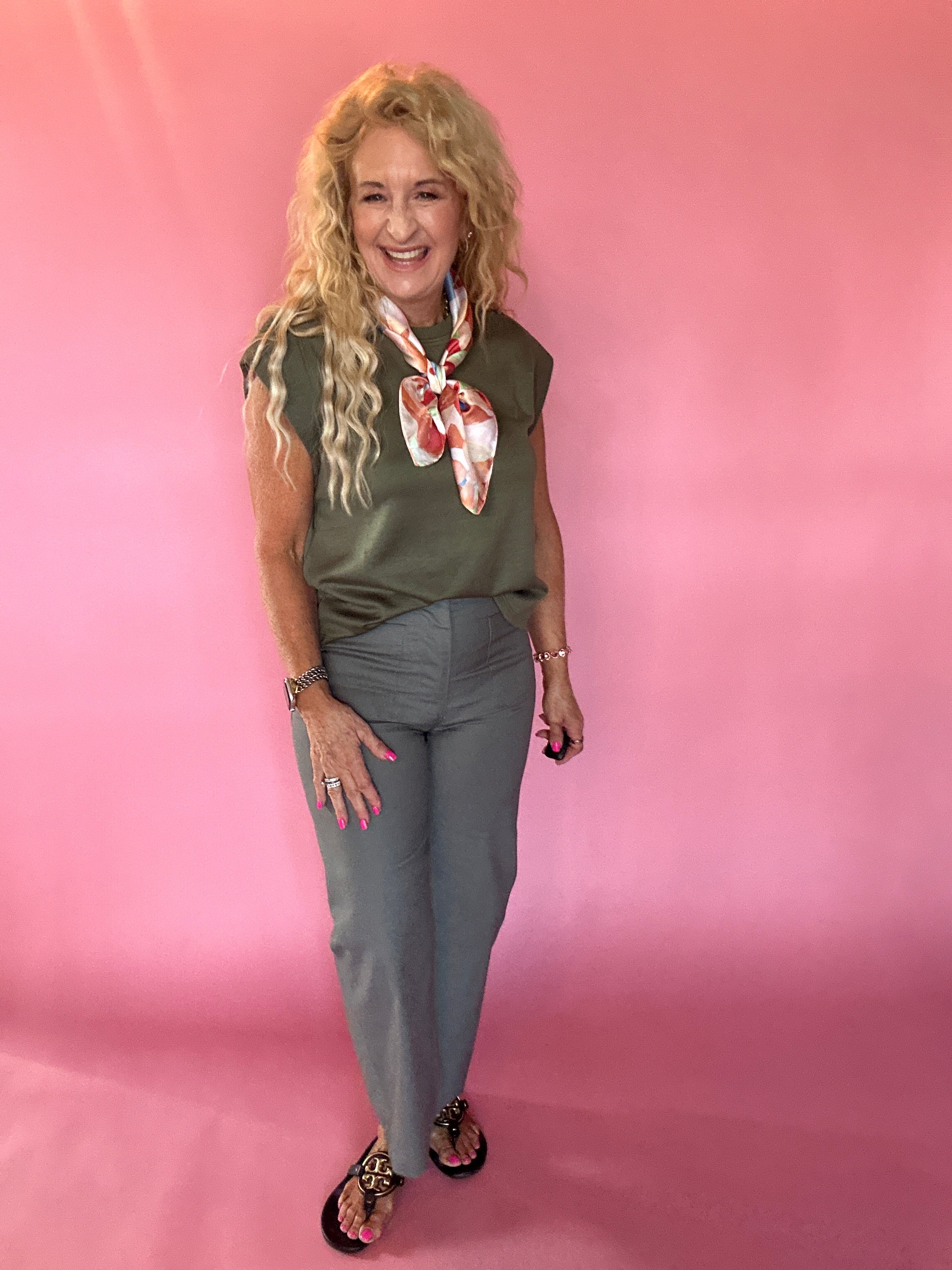 The Confidence Sleeveless Top in Olive