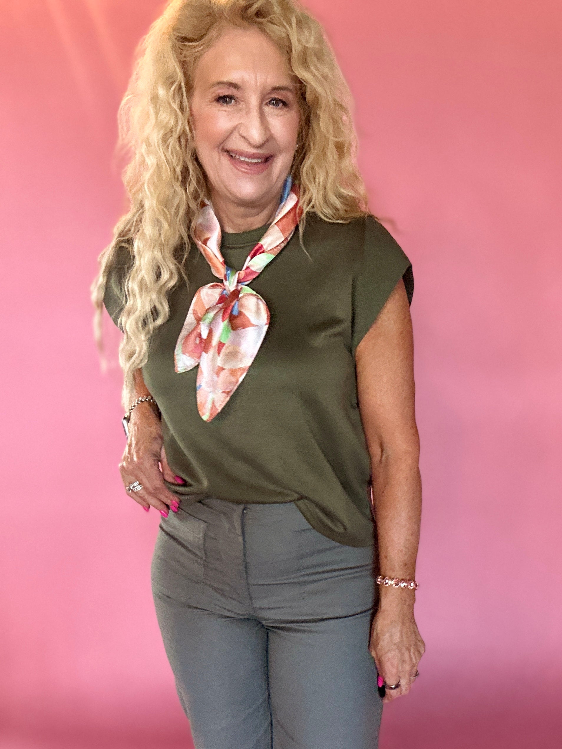 The Confidence Sleeveless Top in Olive