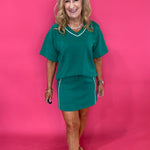 The Court Side Chic Modal Scuba Top in Green - Shabby 2 Chic Boutiques