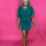 The Court Side Chic Modal Scuba Top in Green - Shabby 2 Chic Boutiques