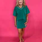 The Court Side Chic Modal Scuba Top in Green - Shabby 2 Chic Boutiques