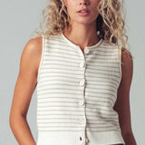 The Easy Days Striped Knit Vest