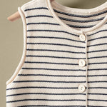 The Easy Days Striped Knit Vest