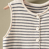 The Easy Days Striped Knit Vest
