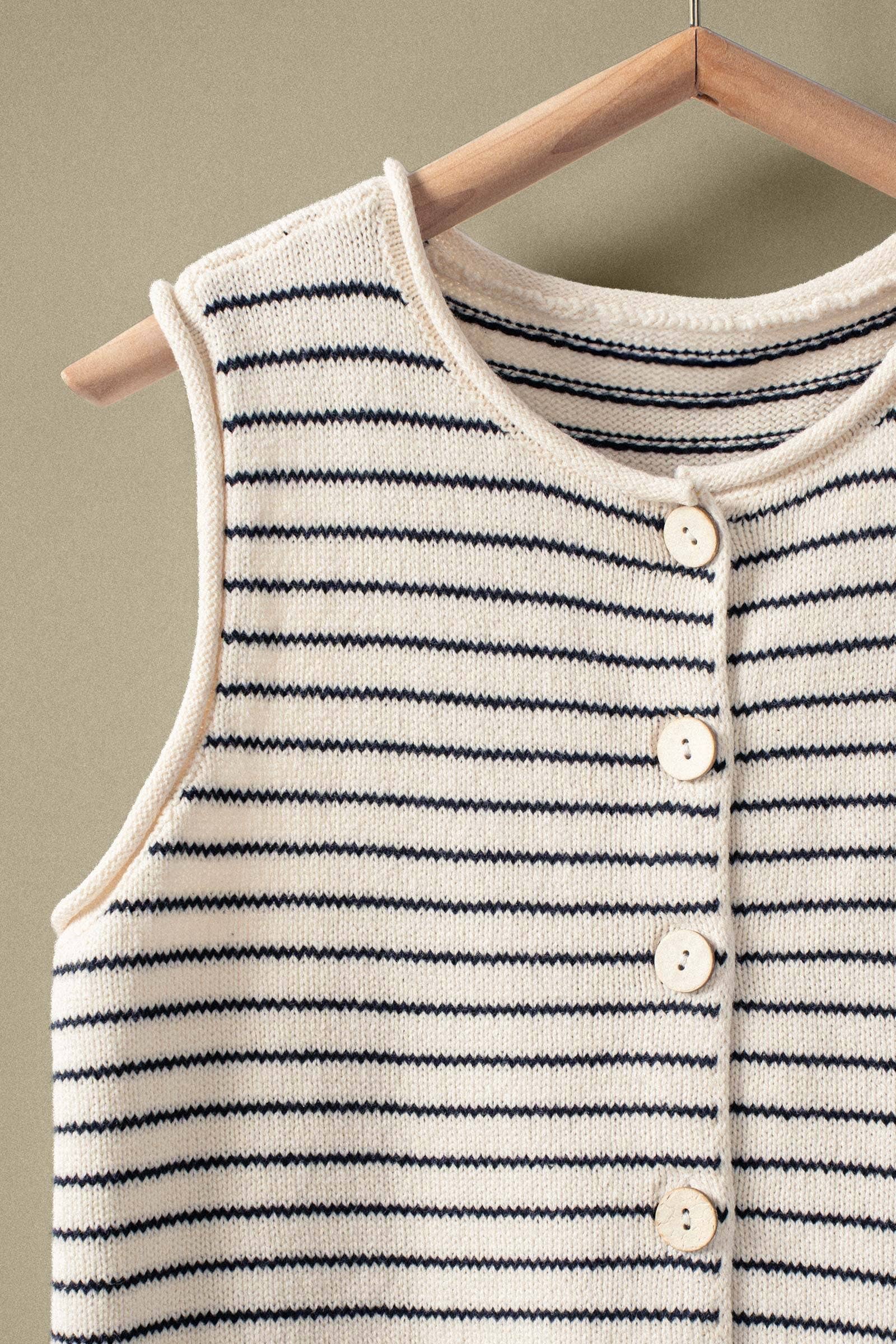The Easy Days Striped Knit Vest