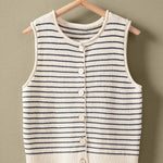 The Easy Days Striped Knit Vest