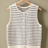 The Easy Days Striped Knit Vest