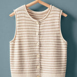 The Easy Days Striped Knit Vest