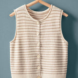 The Easy Days Striped Knit Vest