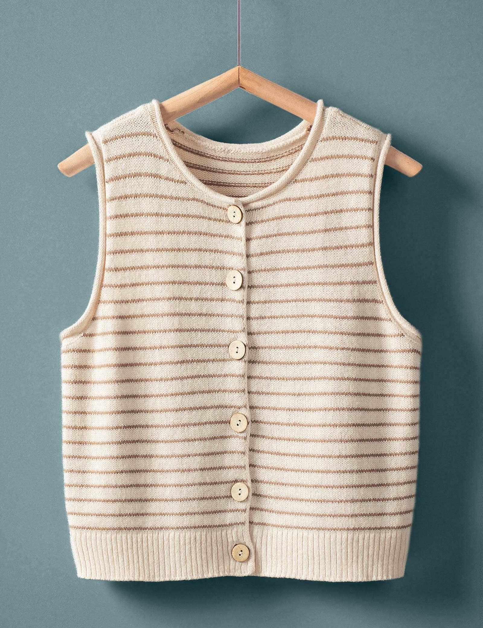 The Easy Days Striped Knit Vest
