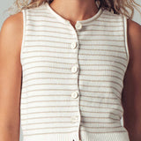 The Easy Days Striped Knit Vest