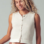 The Easy Days Striped Knit Vest
