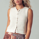 The Easy Days Striped Knit Vest