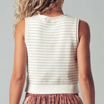 The Easy Days Striped Knit Vest