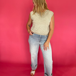 The “Easy Does It” Pinstriped Knit Tank
