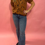 The Effortless Charm Cheetah Print Puff Sleeve Blouse