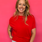 The Effortless Energy Dolman Top in Red - Shabby 2 Chic Boutiques
