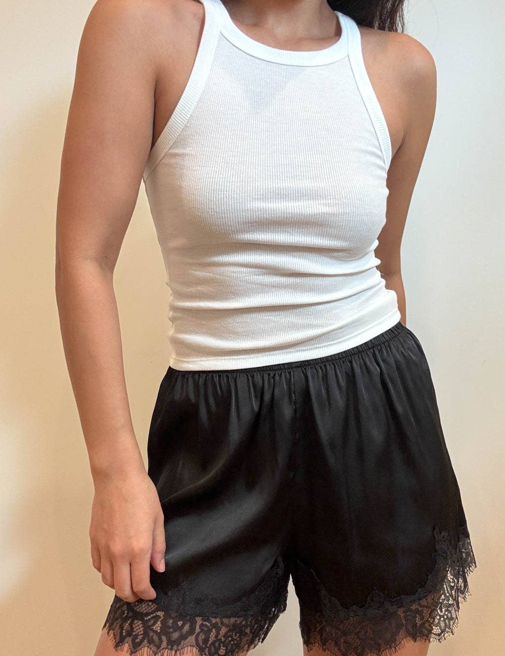 The Elevated Everyday Satin Shorts in Brown