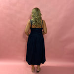 The Emerson Midi Pointed Waist Denim Dress