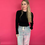 The Essential Ribbed Long Sleeve Top in Black