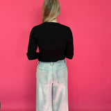 The Essential Ribbed Long Sleeve Top in Black