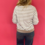 The Everyday Striped Crew in Heather Brown