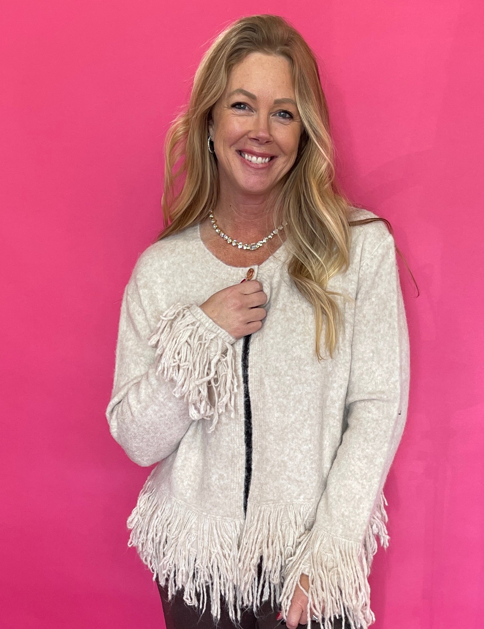 The Fringe Benefit Cardigan