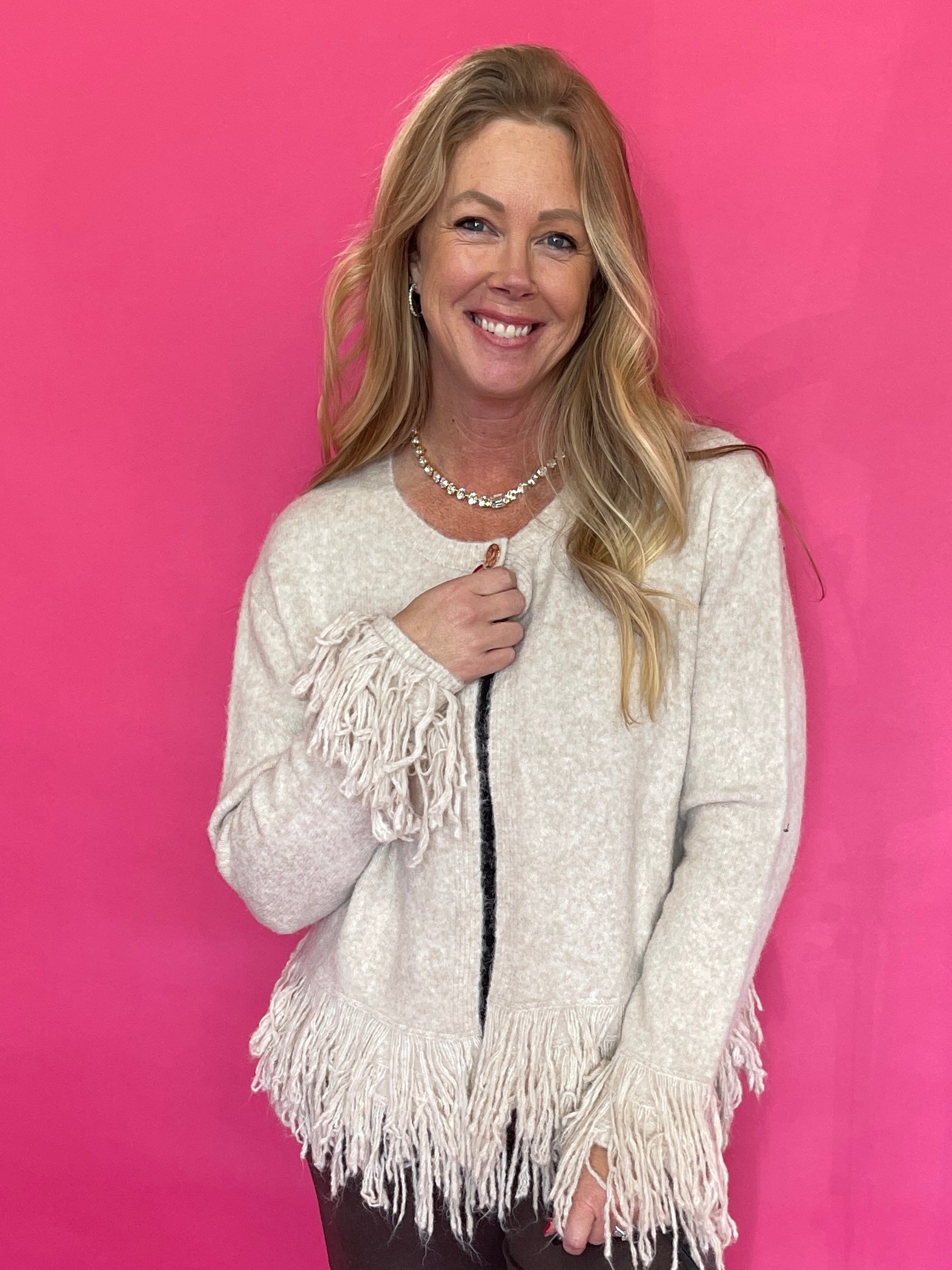 The Fringe Benefit Cardigan