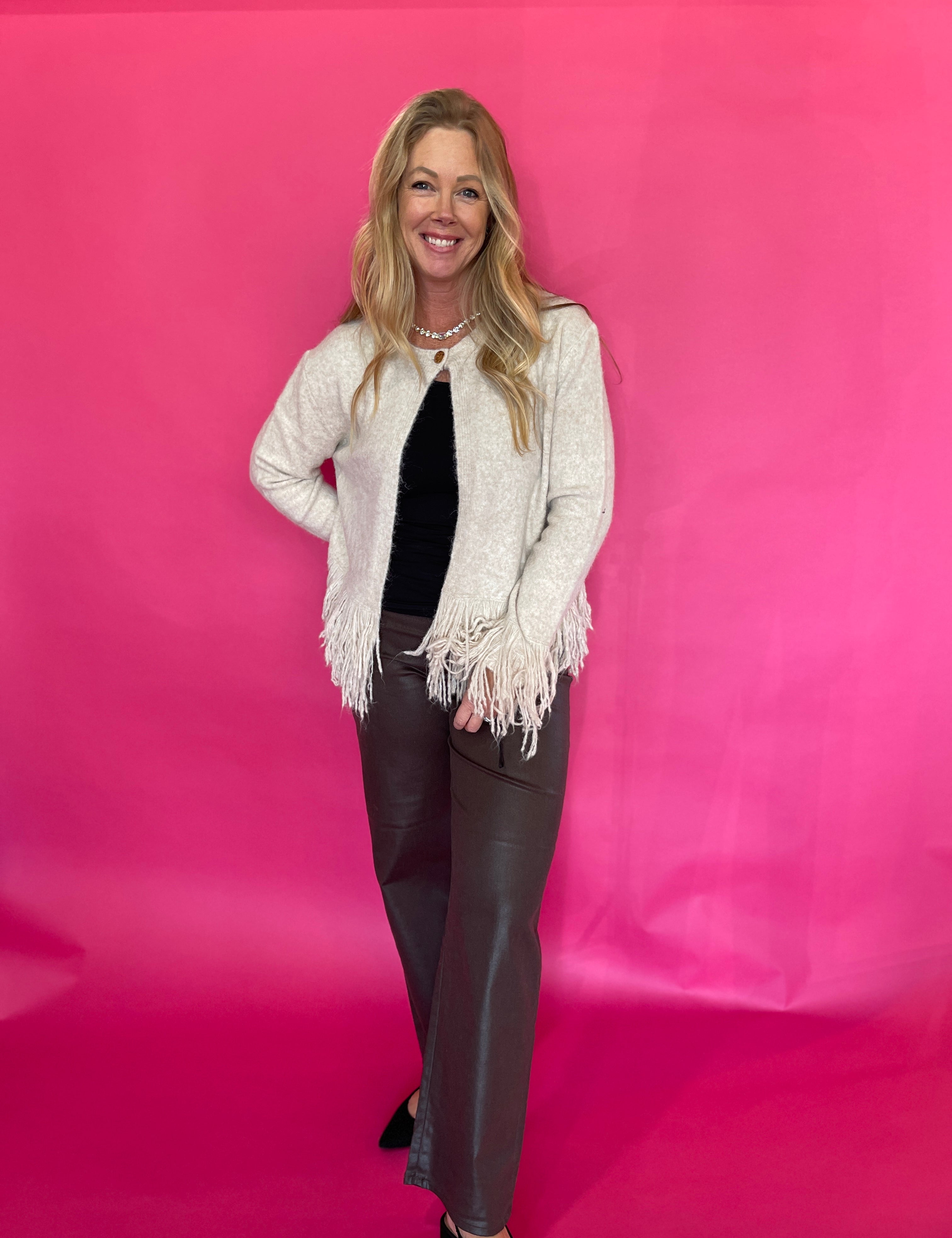 The Fringe Benefit Cardigan