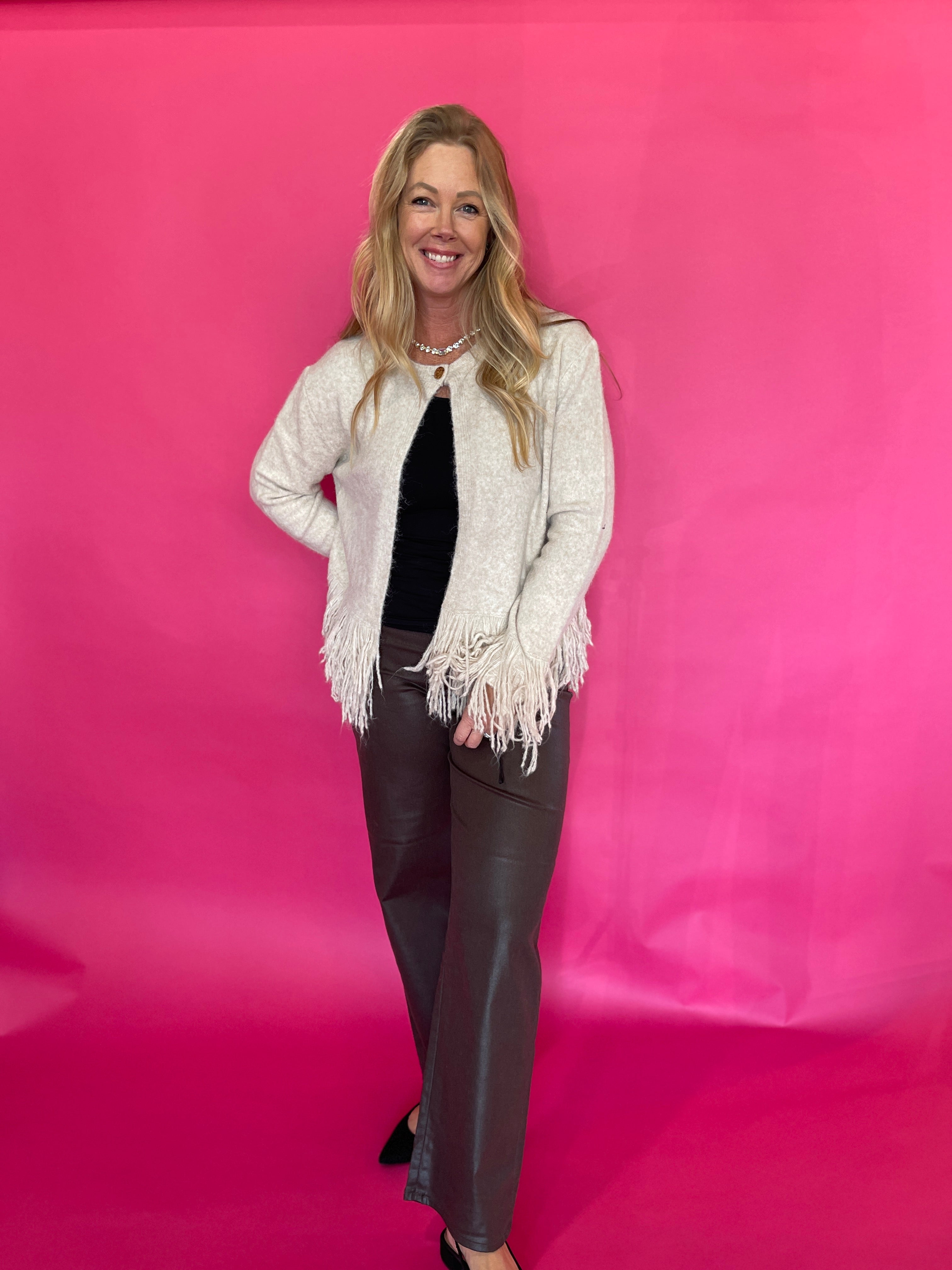The Fringe Benefit Cardigan