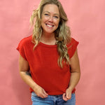 The Heart & Soul Knit Sweater in Red